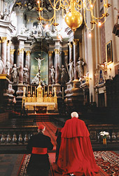 Jonas Pauliaus II Kauno arkikatedroje. 1993 m.